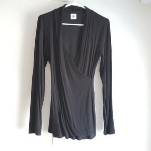 Cabi black long sleeve v-neck shirt